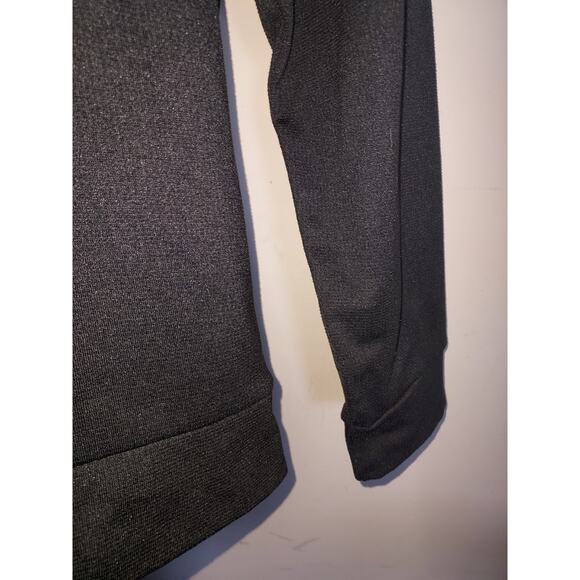 Adidas Men's Pullover Medium 1/4 Zip Waffle Knit Long Sleeve Golf Athletic Black - Picture 2 of 7